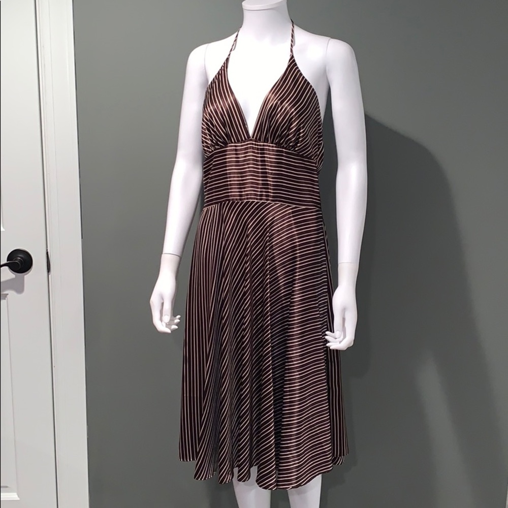 Alynpaige New York WOMANS brown silk dress SZ.9/10